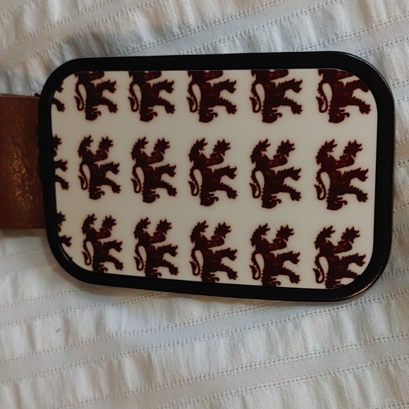 Superdry Unisex Brown leather Belt With Gryphon Belt Buckle - Picture 8 of 17